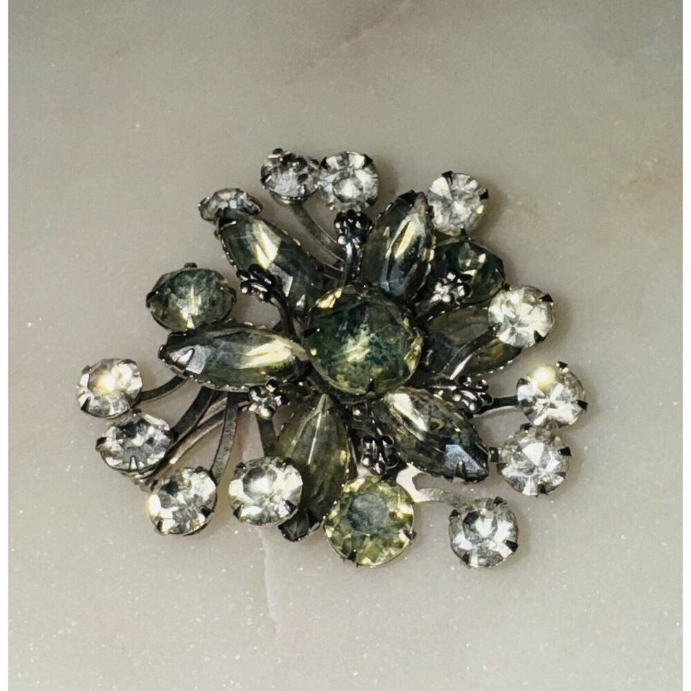 Vintage Rhinestone Brooch Pin - Picture 3 of 5